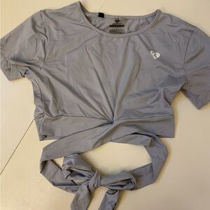 Size small workout crop top with wrap